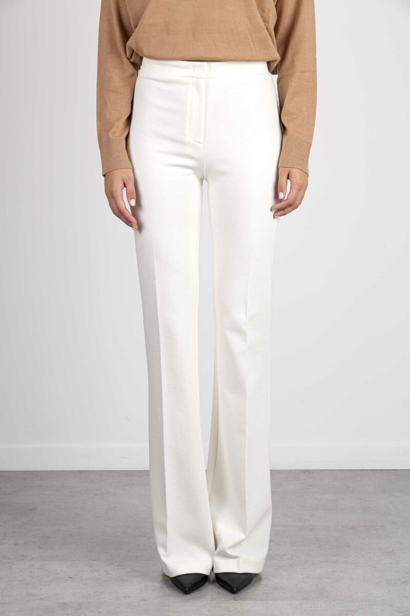 PINKO-PANTALONE PUNTO STOFFA-PKHULHAA23 BIANCO