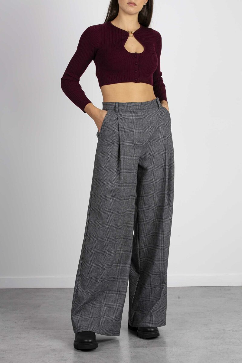 PINKO-PANTALONE FLANELLA-PKPROSPERO GRIGIO
