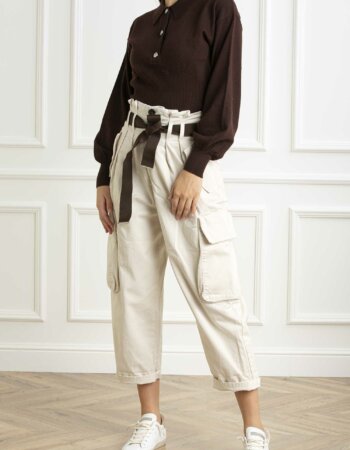 PINKO-MAGLIA RIMONTAGGIO COSTINA-PKRIMONTAGGIO MARRONE