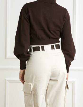 PINKO-MAGLIA RIMONTAGGIO COSTINA-PKRIMONTAGGIO MARRONE