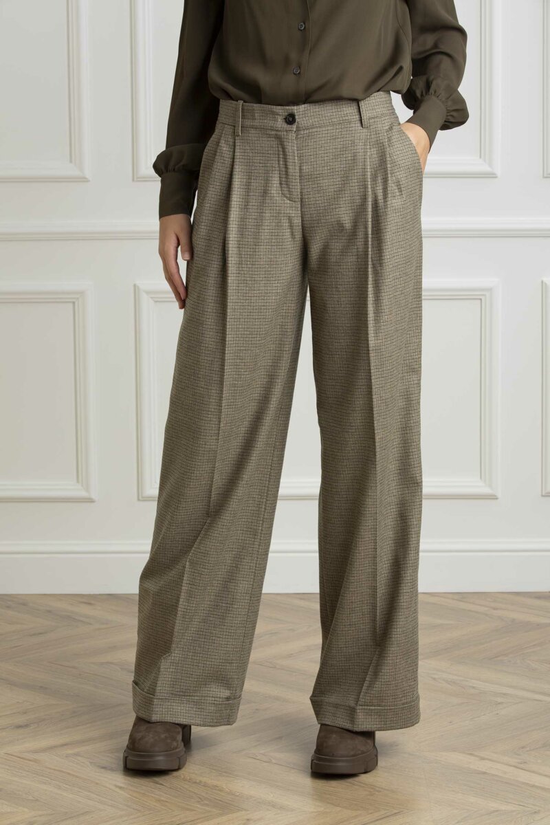 PINKO-PANTALONE VASETTO FLANELLA-PKVASETTO CAMMELLO