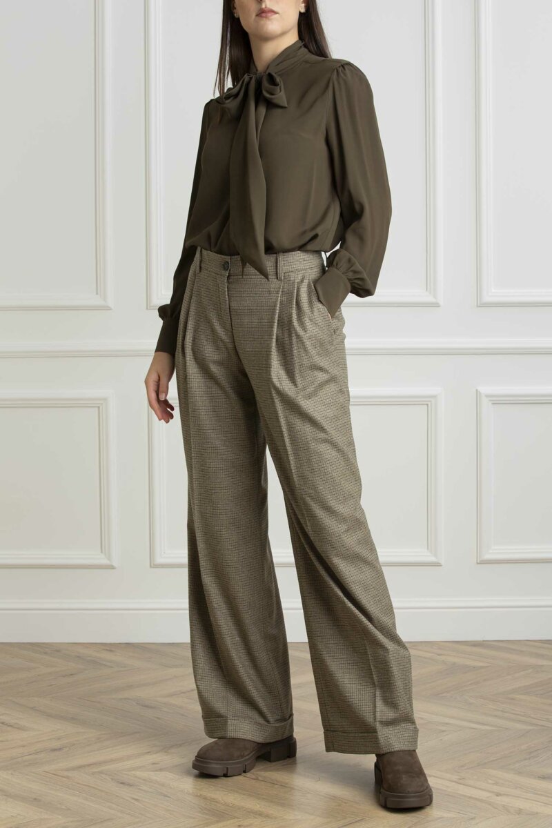PINKO-PANTALONE VASETTO FLANELLA-PKVASETTO CAMMELLO