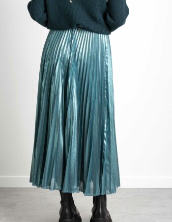 PATRIZIA PEPE-GONNA PLISSE' LAMINATA-PP2G0885A188 CEDAR