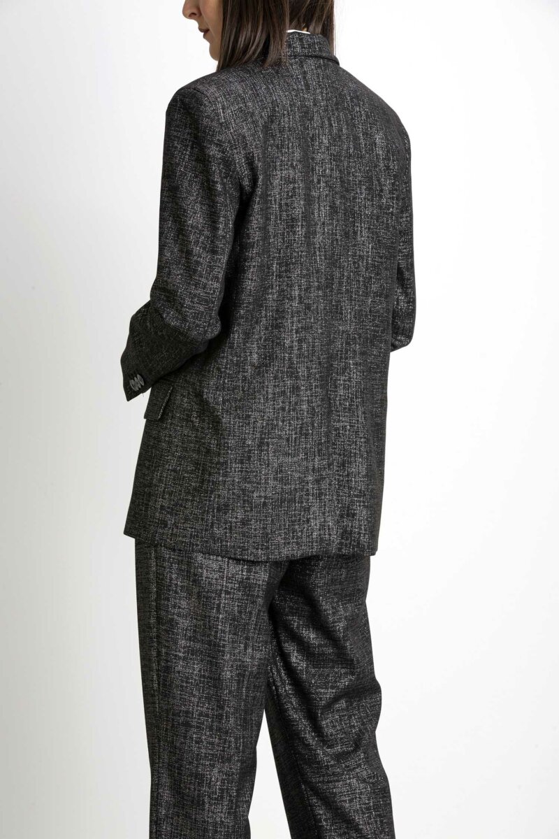 PATRIZIA PEPE-BLAZER OVER TAGLIO MASCHILE-PP2S1433A166 NERO