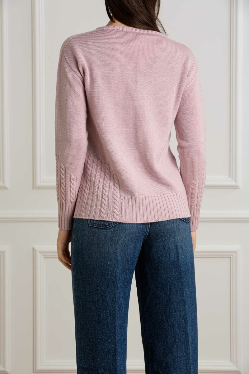 YOU GET IT-MAGLIA GIRO TRECCIA-PRE324715 ROSA