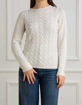YOU GET IT-MAGLIA TRECCIA-PRE324720 ECRU