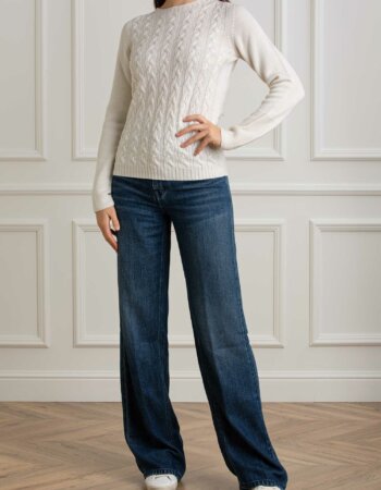 YOU GET IT-MAGLIA TRECCIA-PRE324720 ECRU