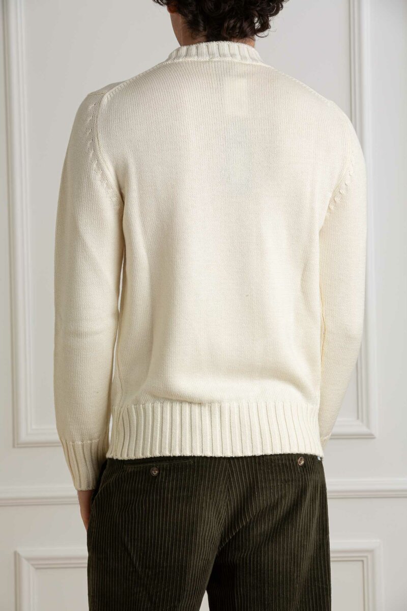 CUSTOMER LOVERS-MAGLIA GIRO COLLO ALTO F5 MERINOS-PRI4263A PANNA