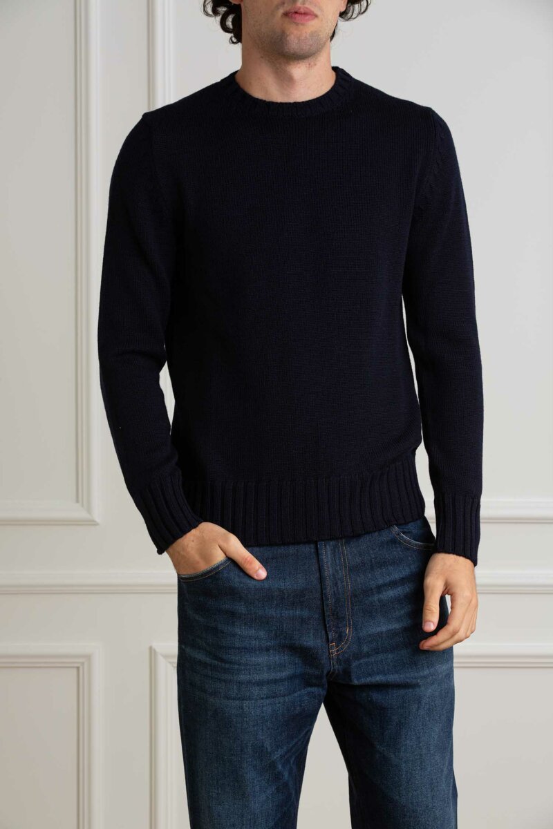 CUSTOMER LOVERS-MAGLIA GIRO F5 MERINOS-PRI4263 BLU