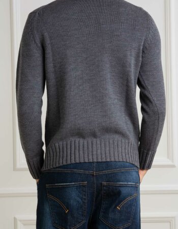 CUSTOMER LOVERS-MAGLIA GIRO F5 MERINOS-PRI4263 GRIGIO