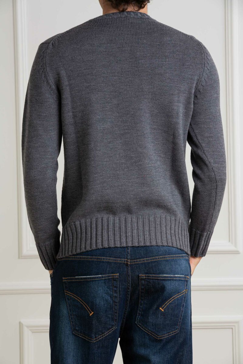 CUSTOMER LOVERS-MAGLIA GIRO F5 MERINOS-PRI4263 GRIGIO