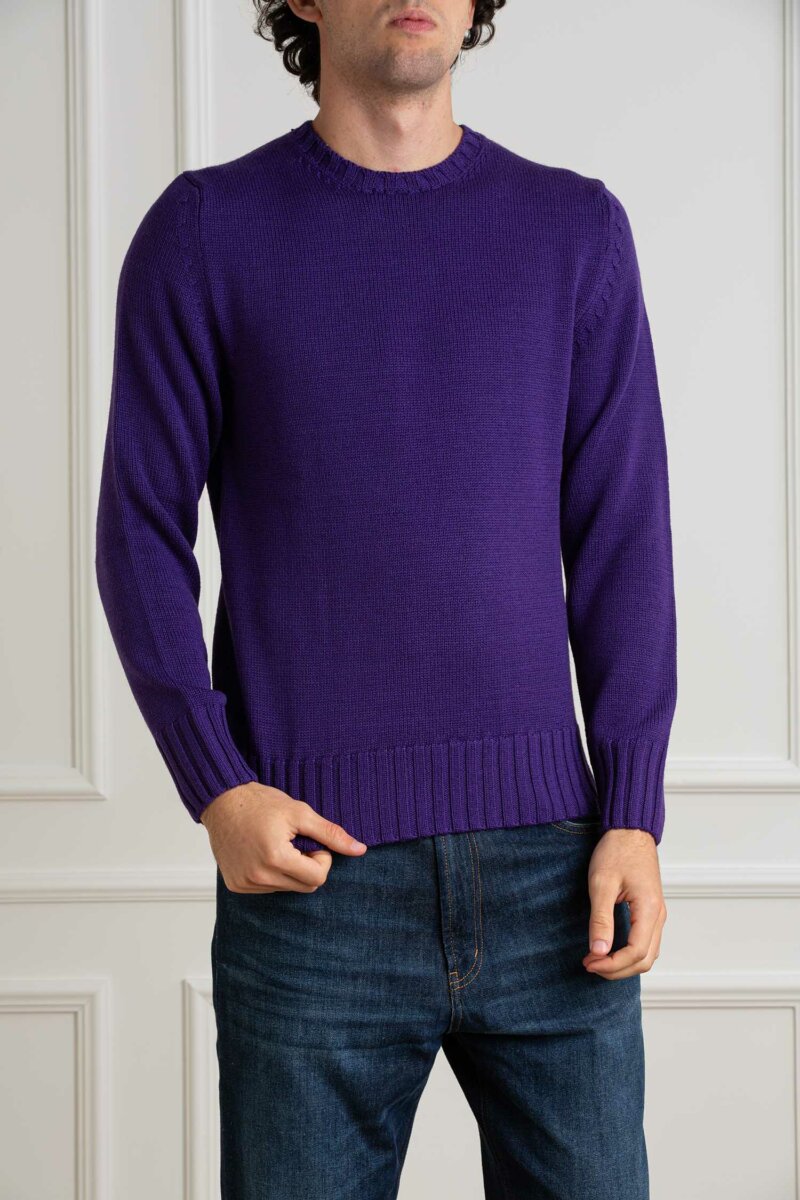 CUSTOMER LOVERS-MAGLIA GIRO F5 MERINOS-PRI4263 VIOLA