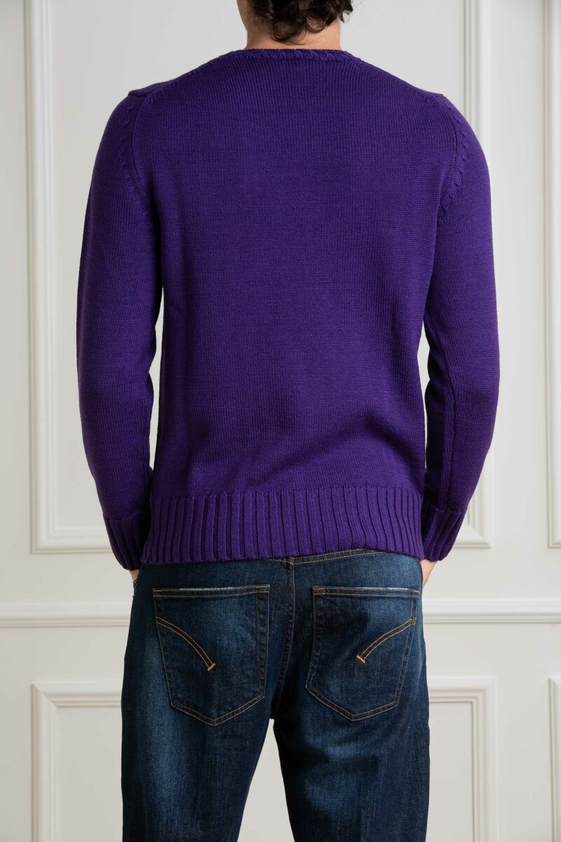CUSTOMER LOVERS-MAGLIA GIRO F5 MERINOS-PRI4263 VIOLA