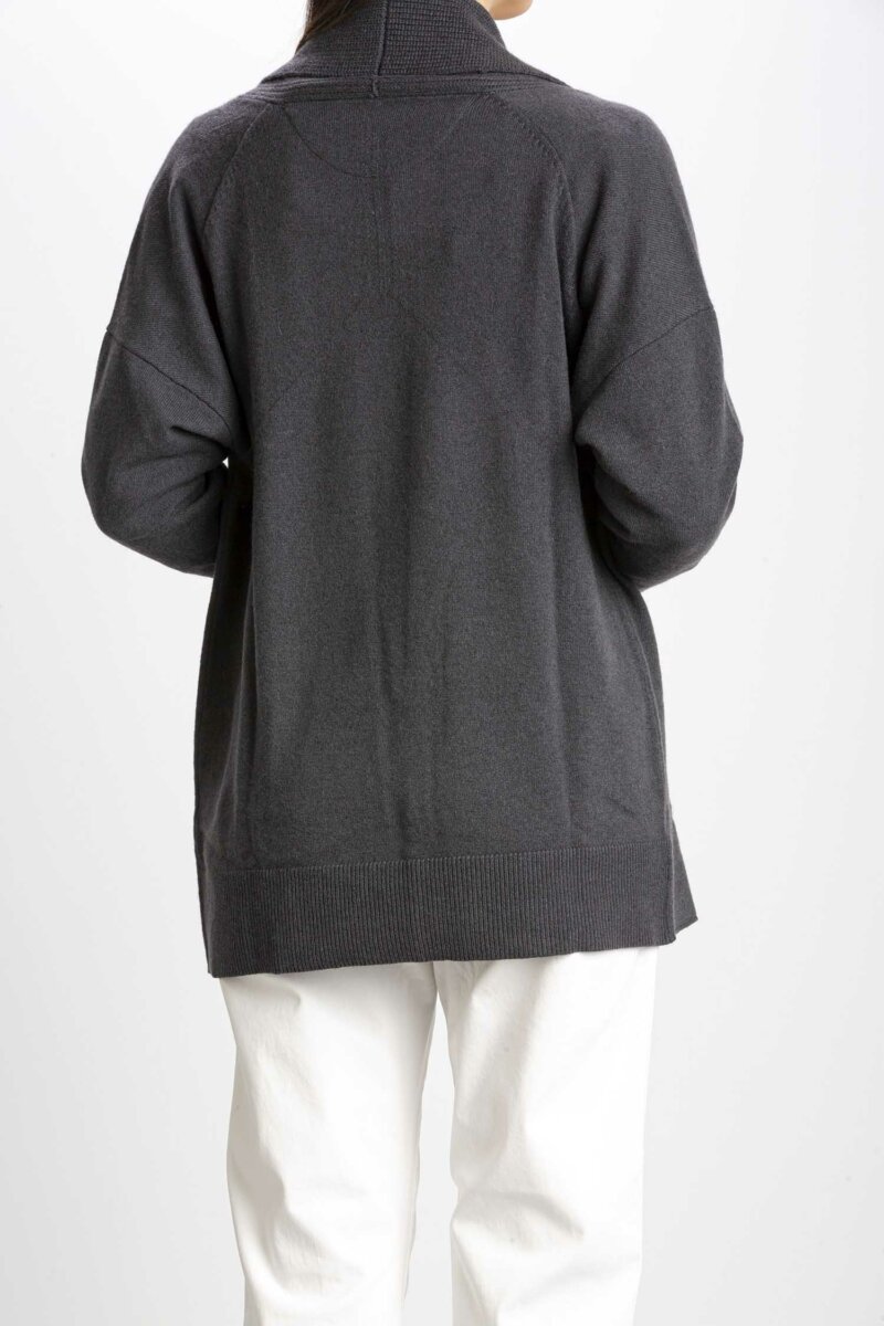 PUROTATTO-CARDIGAN LUNGO 2 FILI-PUR2137 GRS