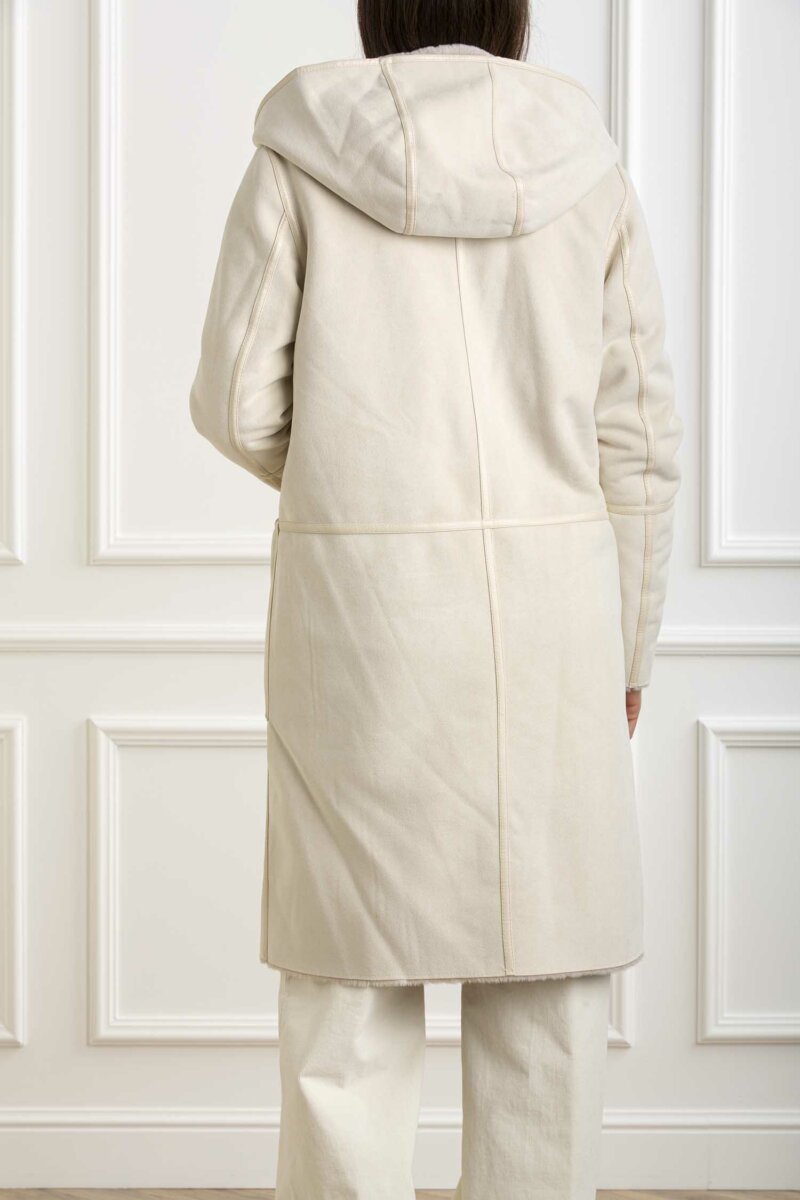 RINO PELLE-ECOMONTONE REVERSIBILE LUNGO CON ZIP-RINTINOVA BEARCH