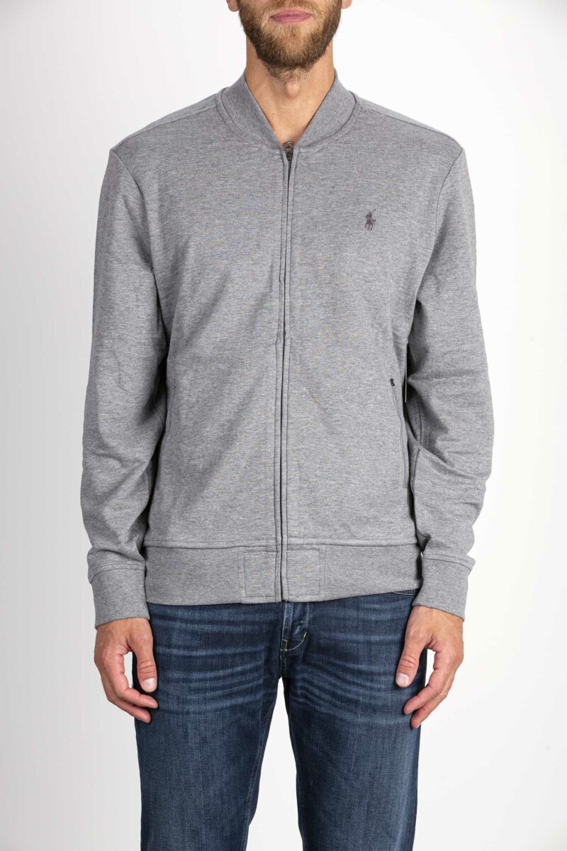 RALPH LAUREN-BOMBER CON ZIP-RL842844 GREY