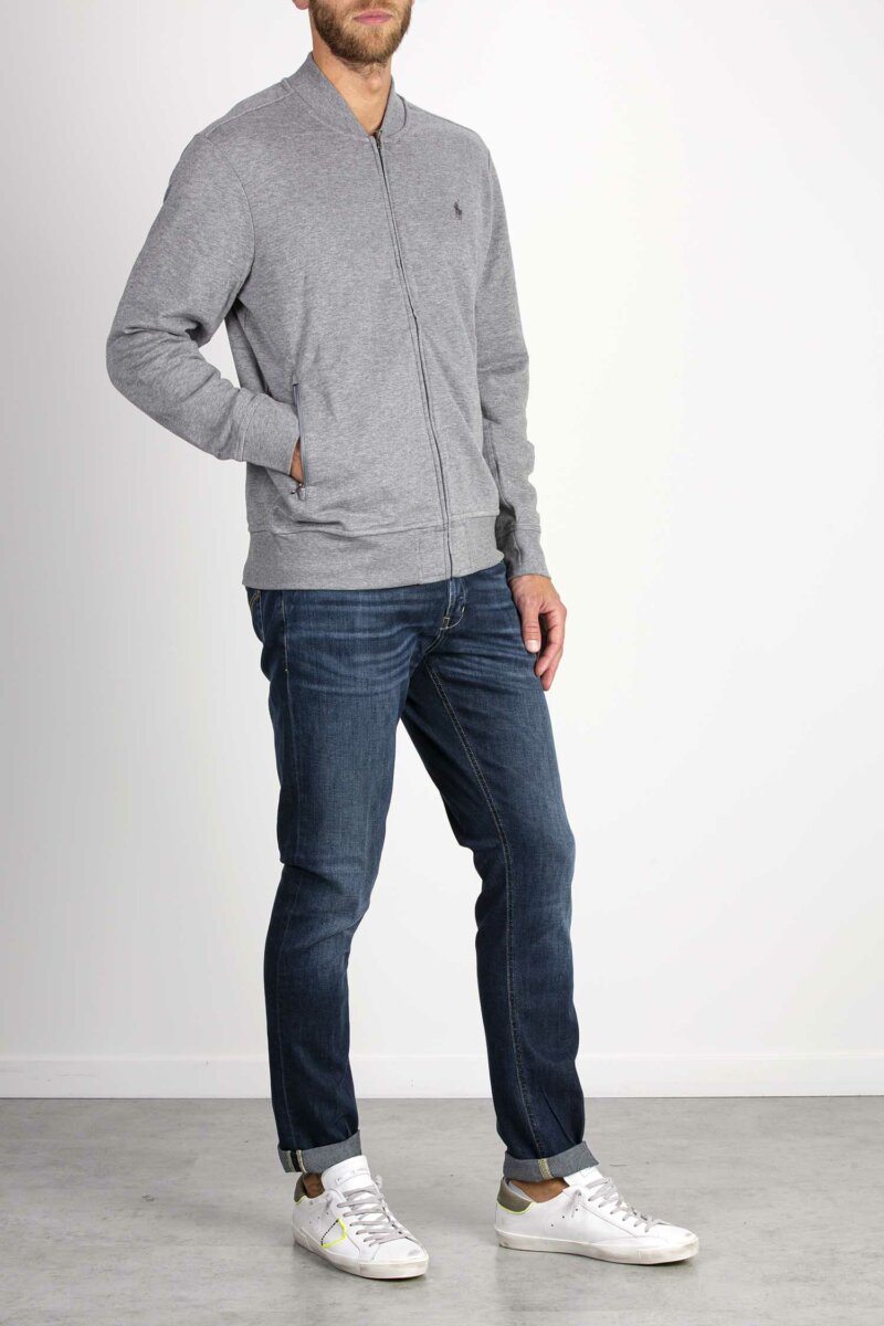 RALPH LAUREN-BOMBER CON ZIP-RL842844 GREY