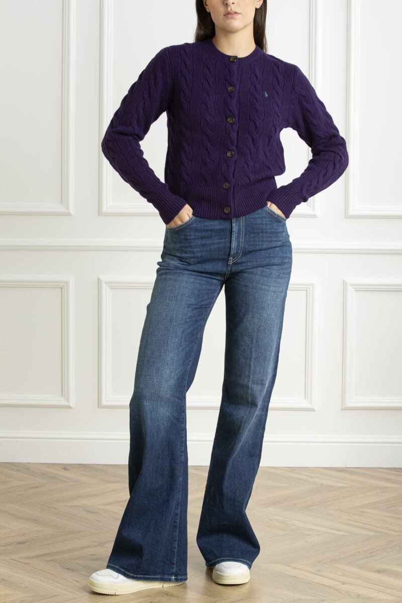 RALPH LAUREN-CARDIGAN  M/L-RL910443A24 PURPLE