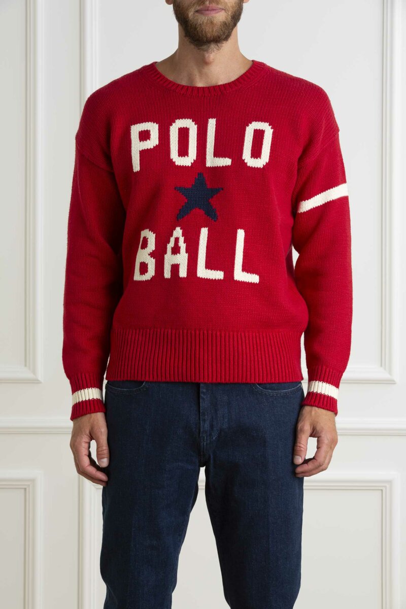 RALPH LAUREN-PULLOVER MANICA LUNGA-RL949298 RED