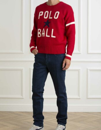 RALPH LAUREN-PULLOVER MANICA LUNGA-RL949298 RED