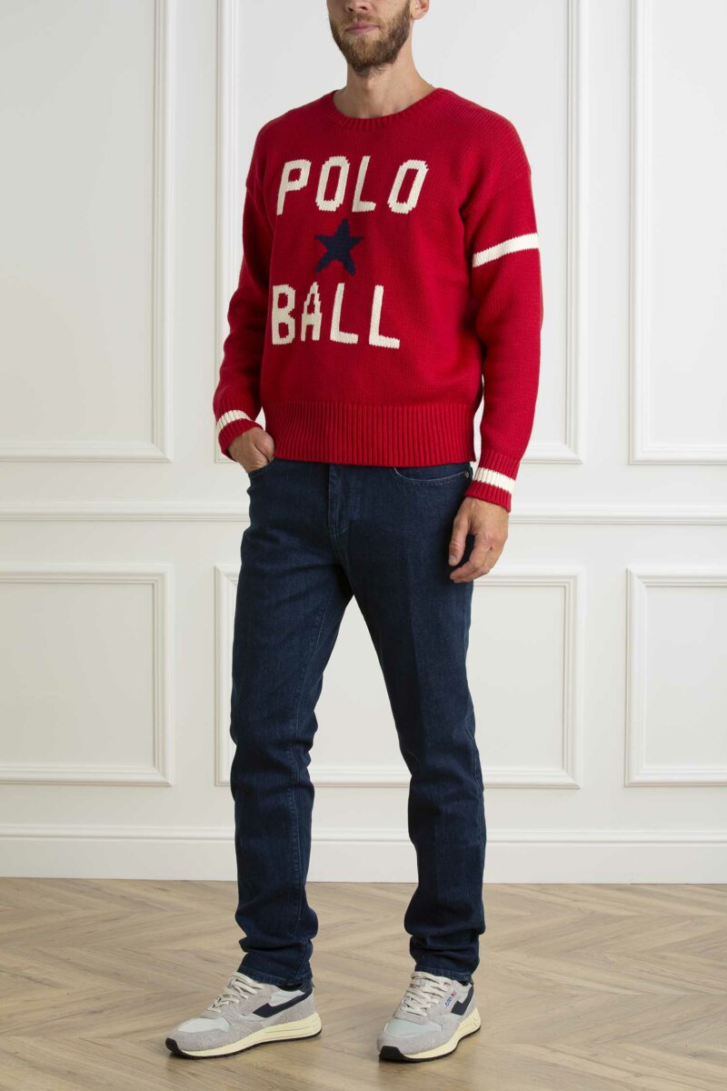RALPH LAUREN-PULLOVER MANICA LUNGA-RL949298 RED