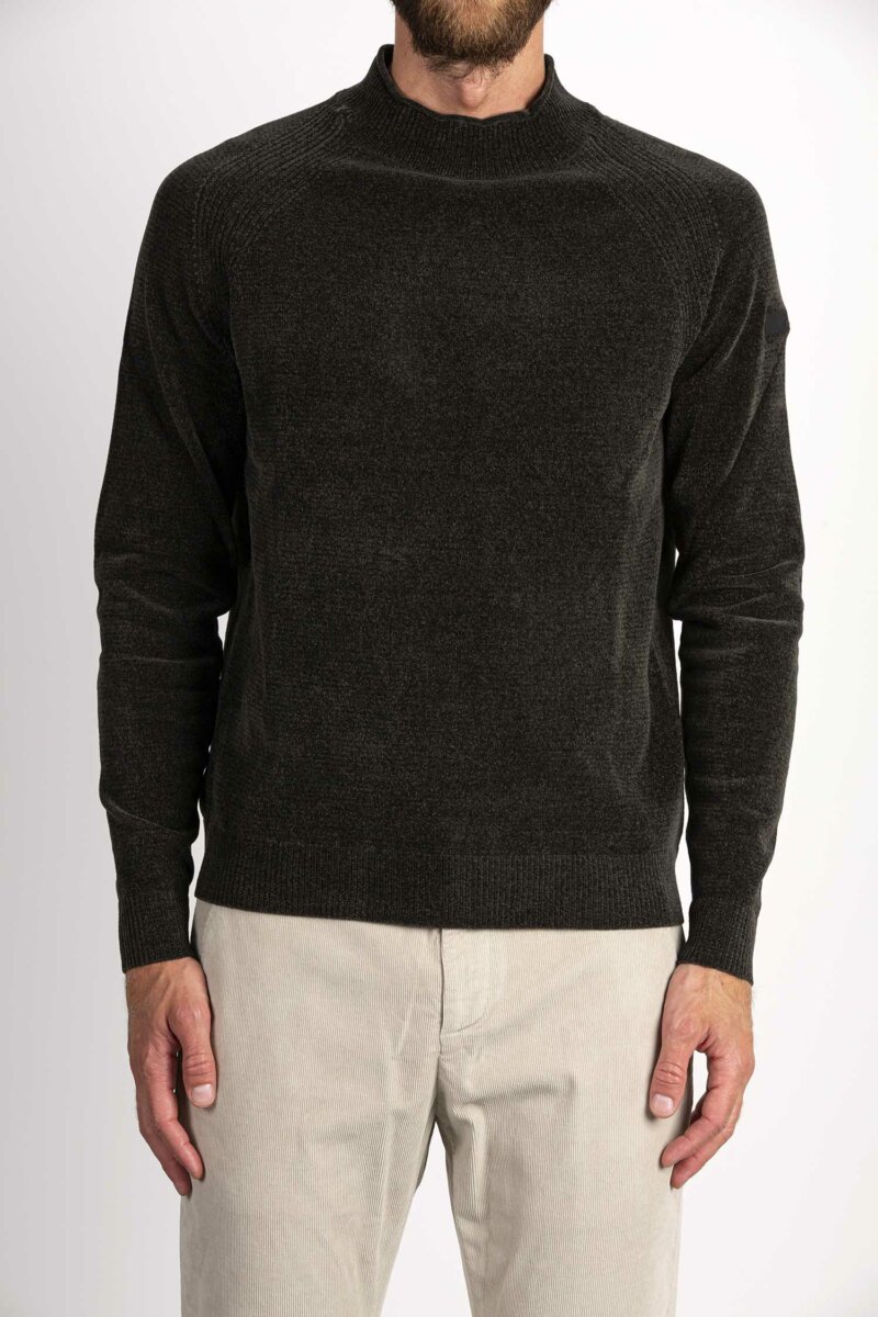 RRD-MAGLIA VELVET LUPETTO-RRDW23125 VERDE