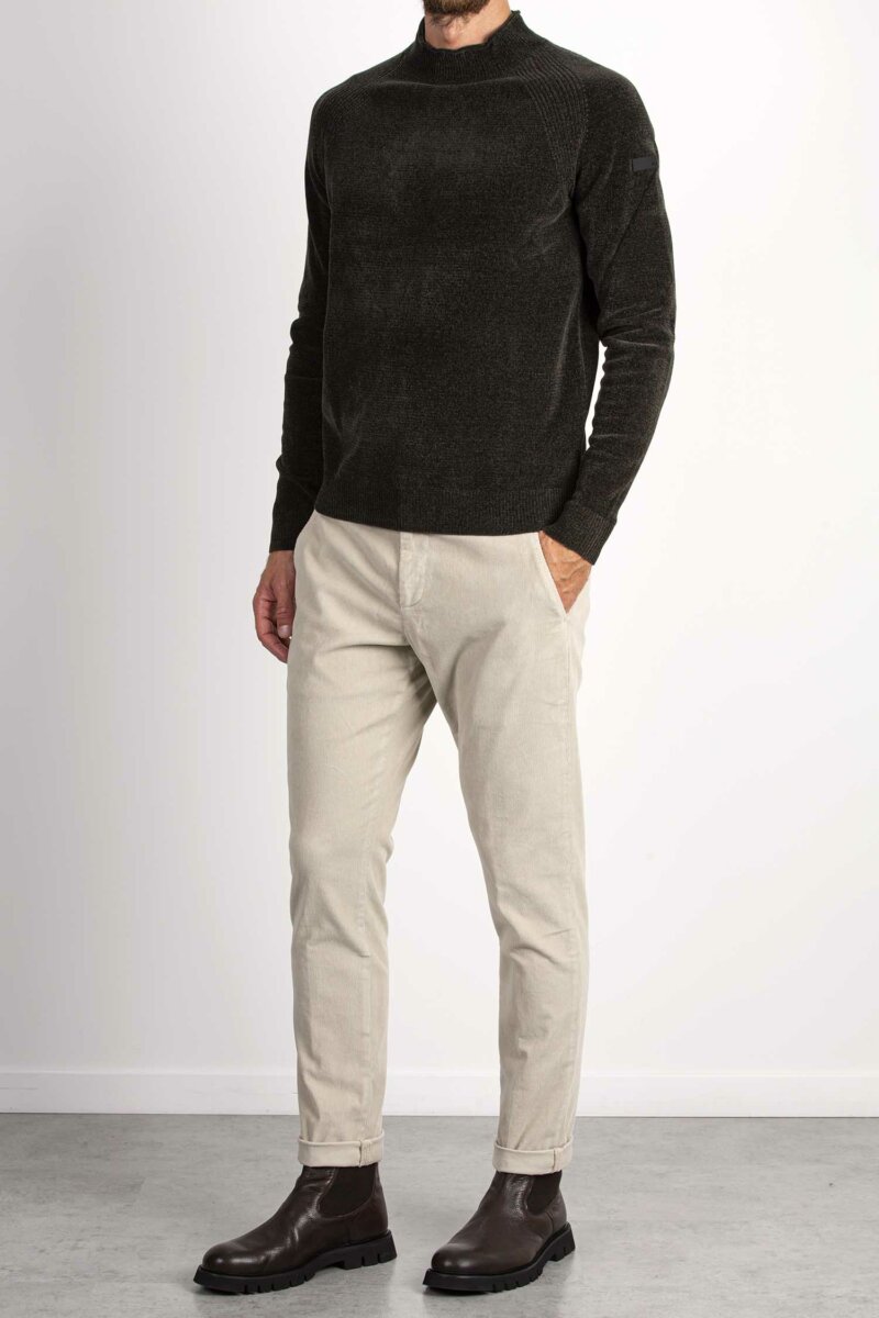 RRD-MAGLIA VELVET LUPETTO-RRDW23125 VERDE
