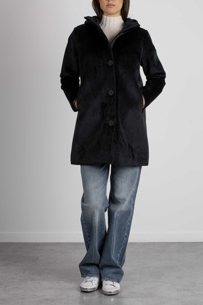 RRD-GIUBBINO CAPP VELVET-RRDWES507 NERO