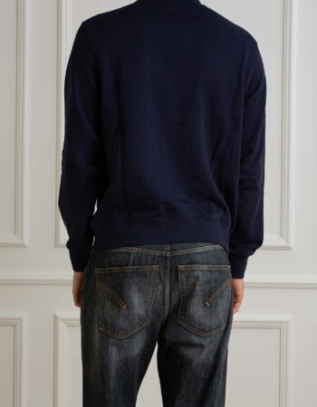 SUN68-CARDIGAN BUTTON COTTON FL-SNF44106 NAVY