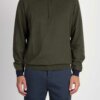 SUN68-MAGLIA ZIP STRIPES ON CUFFS-SNK43112 MILITARE