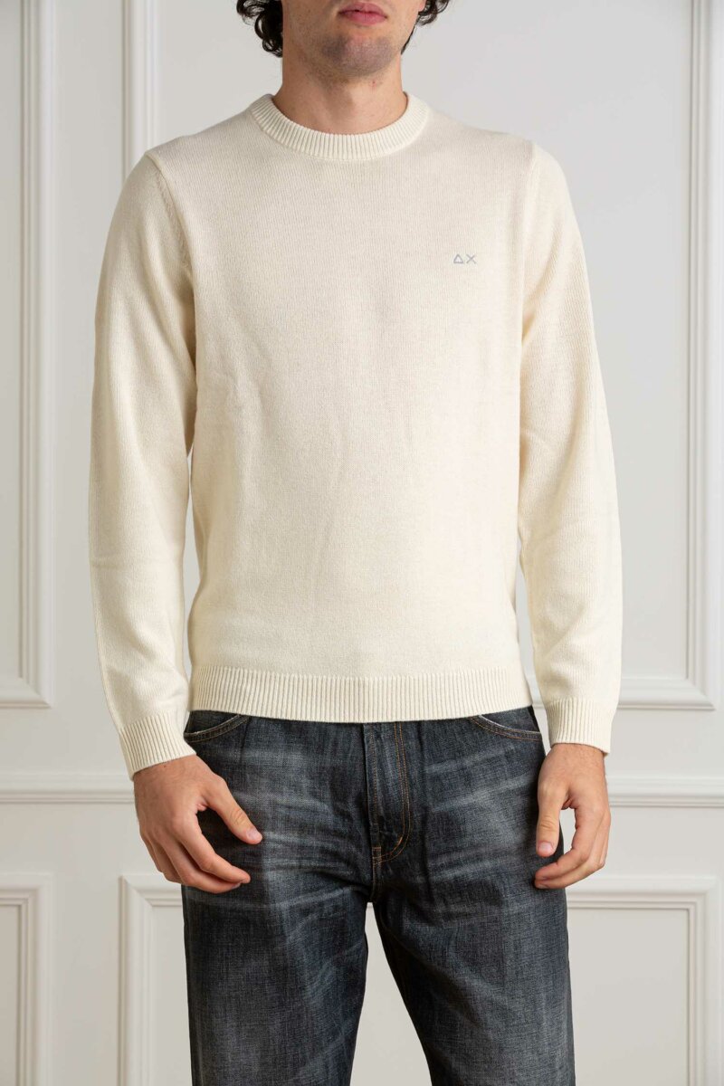 SUN68-FELPA ROUND SOLID WARM-SNK44110 BIANCO
