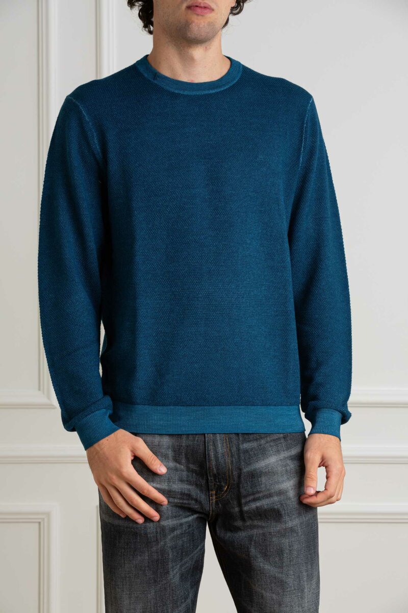 SUN68-FELPA ROUND VINTAGE RICE-SNK44145 BLUE