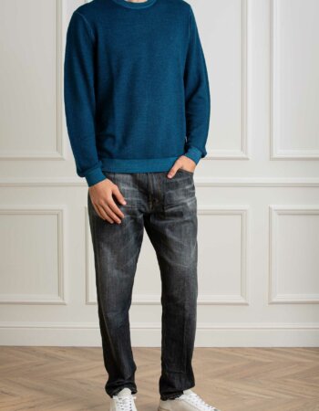 SUN68-FELPA ROUND VINTAGE RICE-SNK44145 BLUE