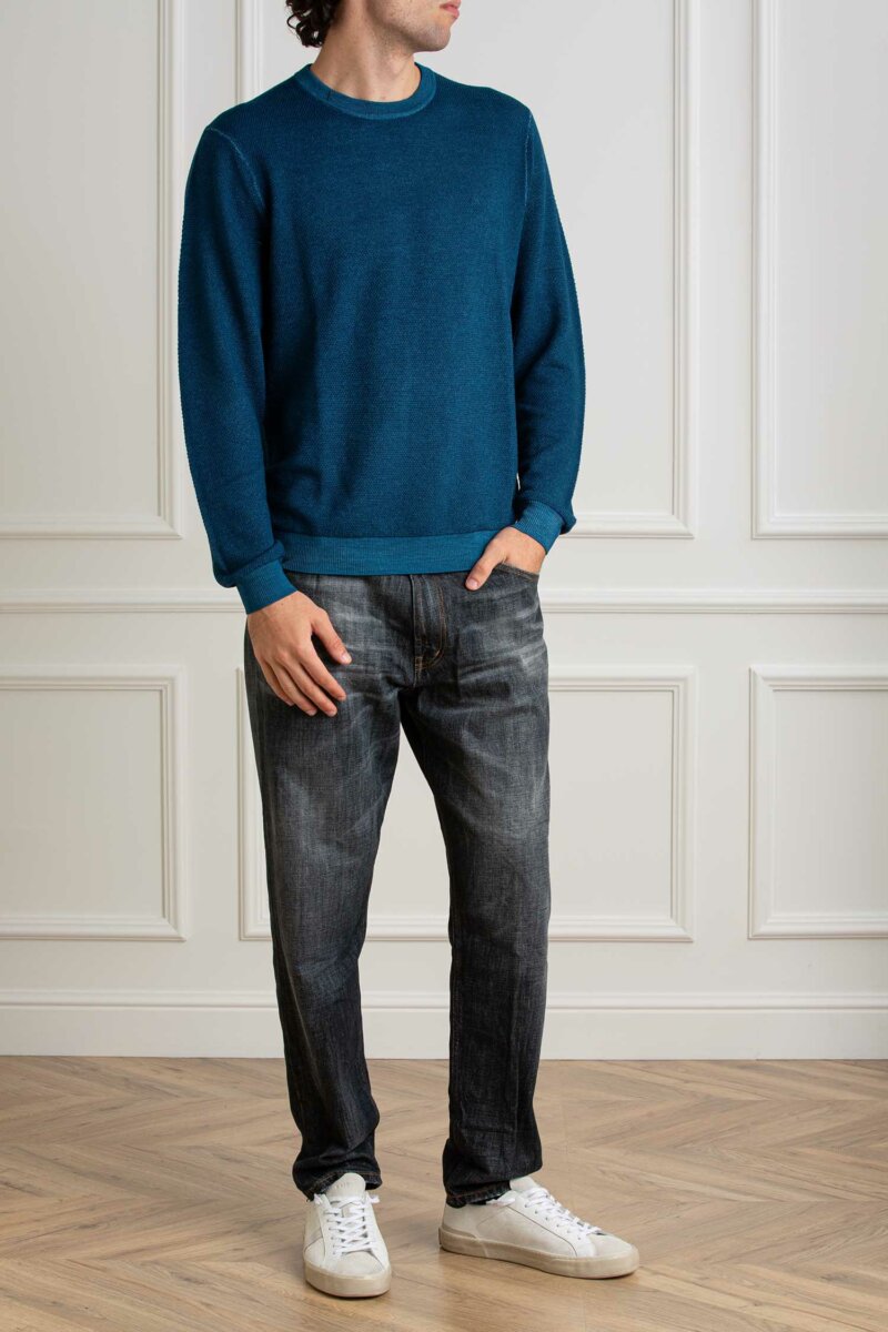SUN68-FELPA ROUND VINTAGE RICE-SNK44145 BLUE