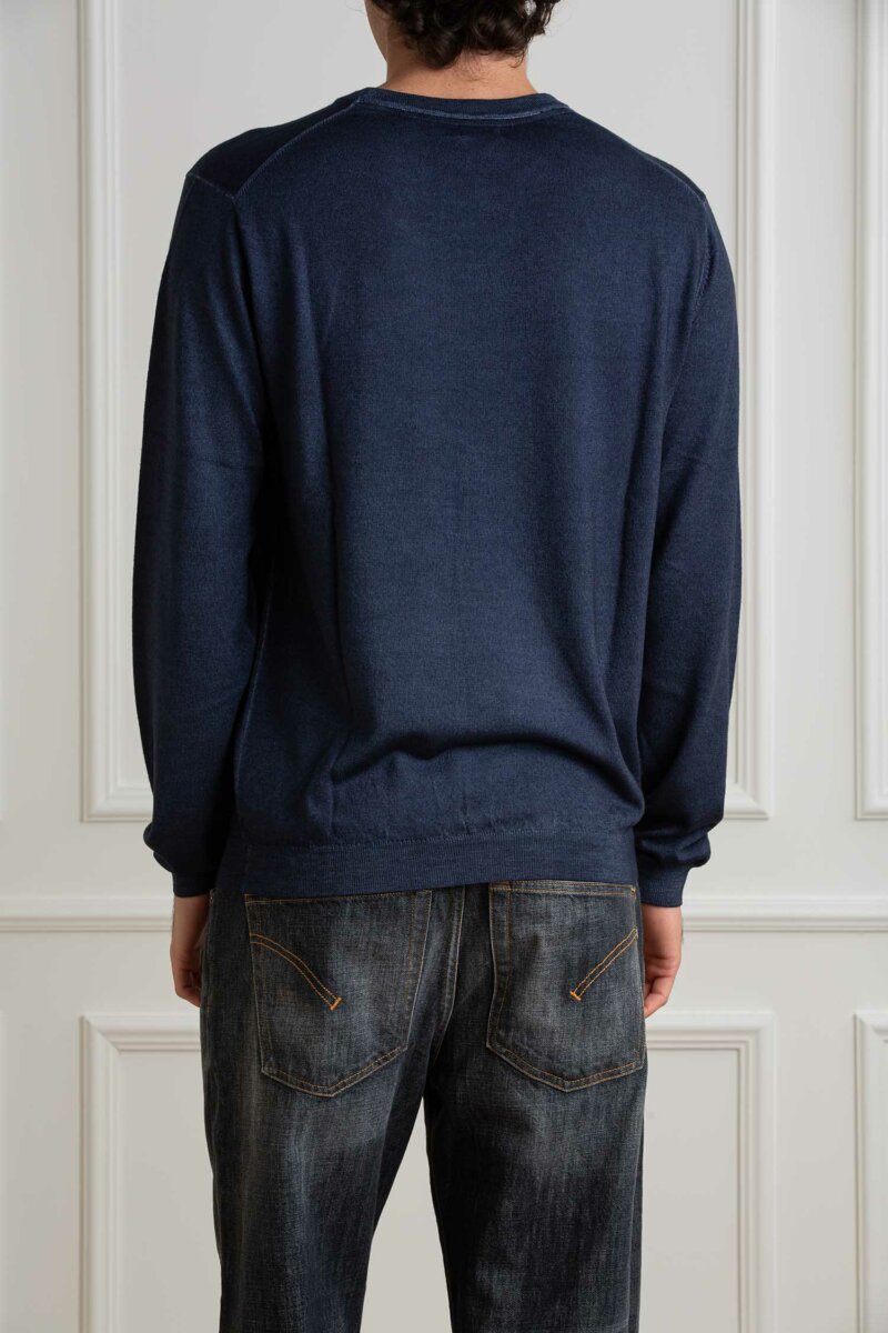SUN68-FELPA ROUND VINTAGE PLAIN-SNK44147 NAVY