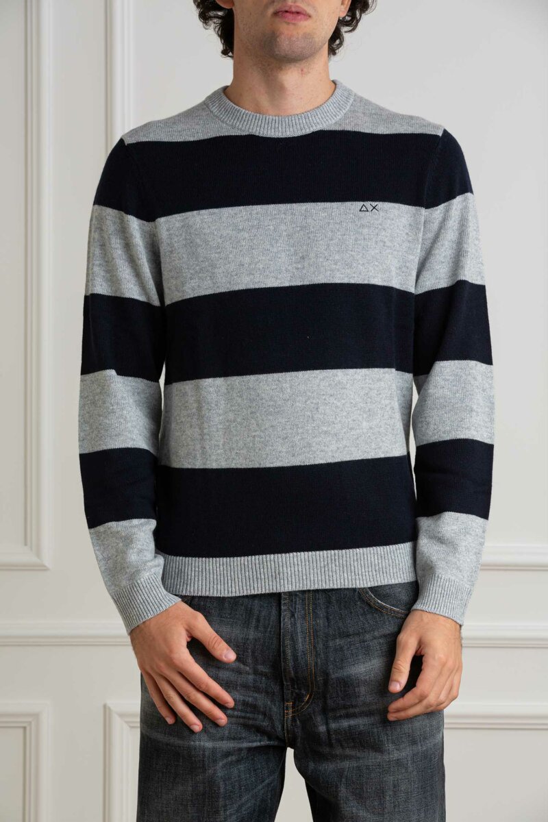 SUN68-FELPA ROUND STRIPES WARM-SNK44181 GRIGIO