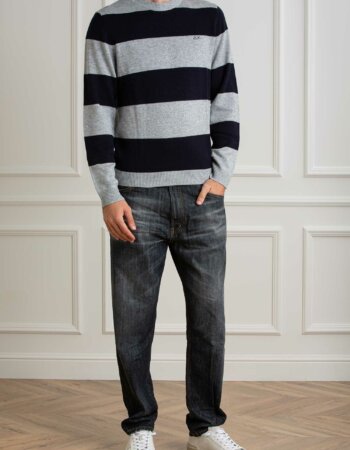 SUN68-FELPA ROUND STRIPES WARM-SNK44181 GRIGIO