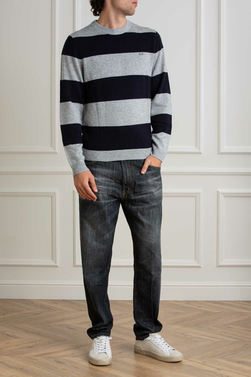 SUN68-FELPA ROUND STRIPES WARM-SNK44181 GRIGIO
