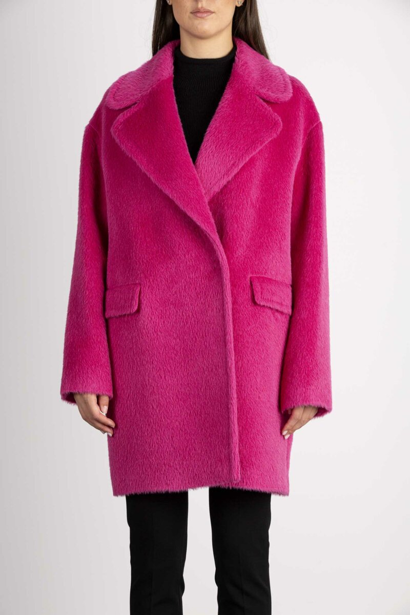 TAGLIATORE-CAPPOTTO ALPACA E LANA PETTO E MEZZO-TAASTRIDA5083U FUCHSIA
