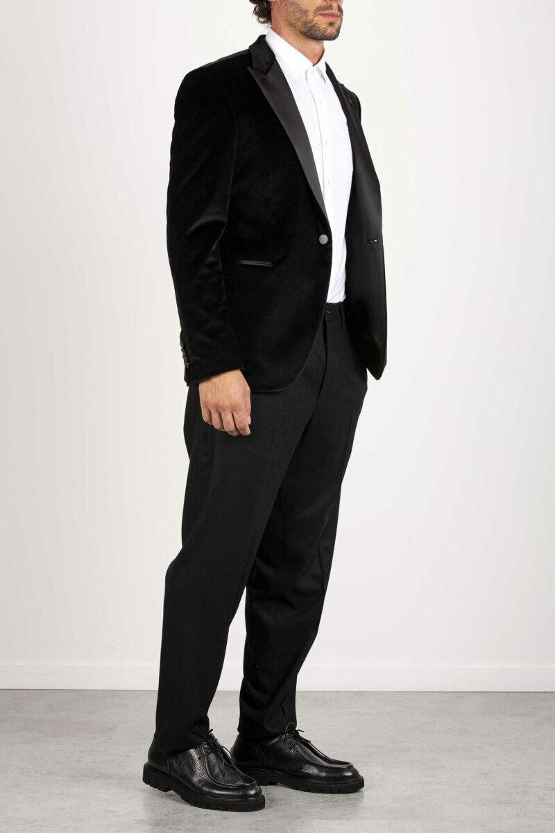TAGLIATORE-PANTALONE UOMO IN LANA-TAGARCON550042 NERO