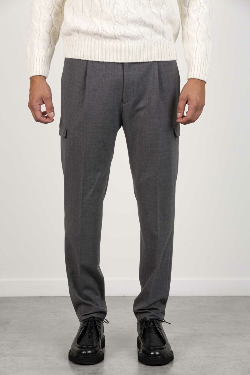 TAGLIATORE-PANTALONE ELASTICO IN LANA-TALANG970137 GRIGIO