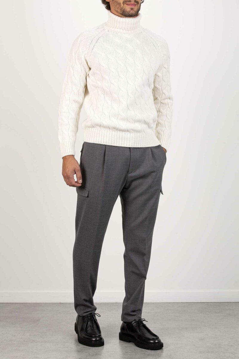TAGLIATORE-PANTALONE ELASTICO IN LANA-TALANG970137 GRIGIO