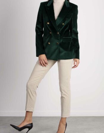 TAGLIATORE-GIACCA VELLUTO DOPPIO PETTO-TAPARIGI10B800007 VERDE