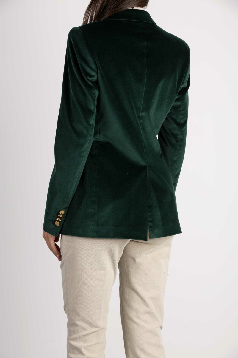 TAGLIATORE-GIACCA VELLUTO DOPPIO PETTO-TAPARIGI10B800007 VERDE