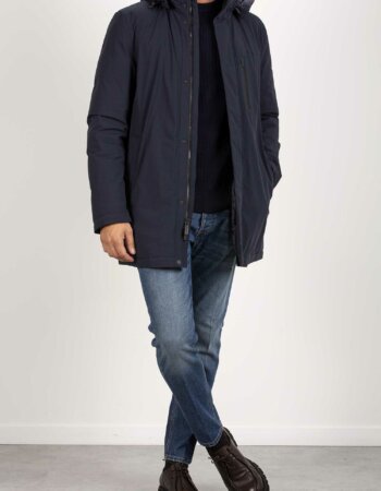 WOOLRICH-MOUNTAIN STRETCH DOWN PARKA-WLWOOU0803MRUT3339 BLUE