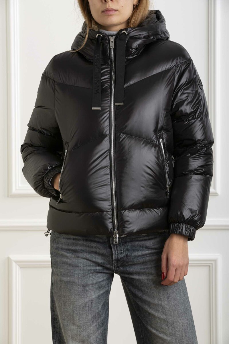 WOOLRICH-GIACCONE ALIQUIPPA SHORT PUFFER-WLWWOU0927FRUT3085A4 BLACK