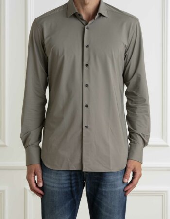 XACUS-CAMICIA TAYLOR FIT M/FANTASIA-XA11460558A24 GRIGIO