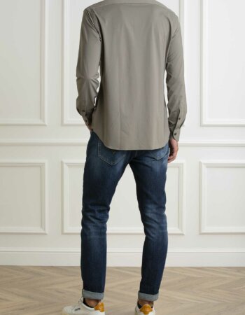 XACUS-CAMICIA TAYLOR FIT M/FANTASIA-XA11460558A24 GRIGIO