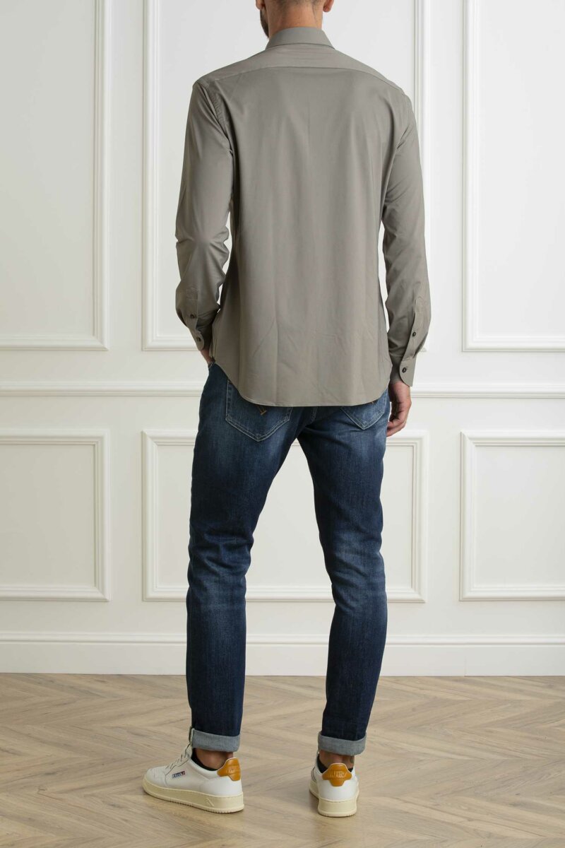 XACUS-CAMICIA TAYLOR FIT M/FANTASIA-XA11460558A24 GRIGIO