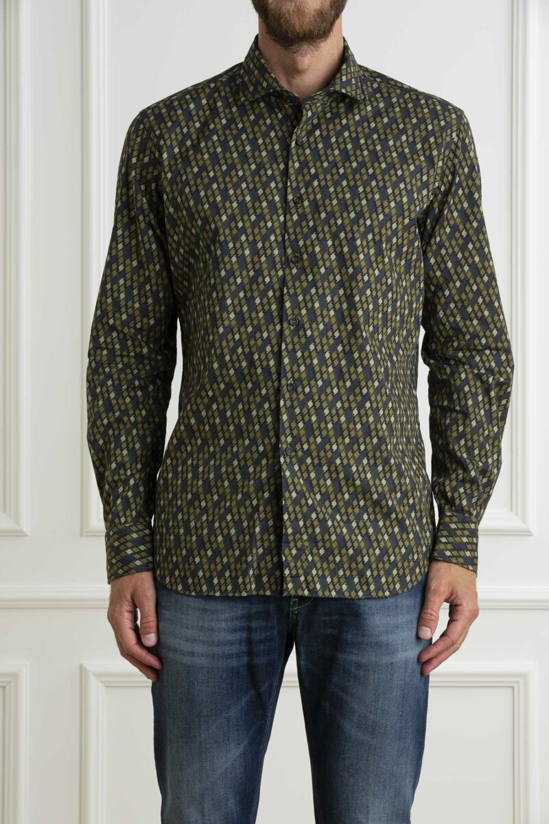 XACUS-CAMICIA TAYLOR FIT FANTASIA-XA71503748 BLU